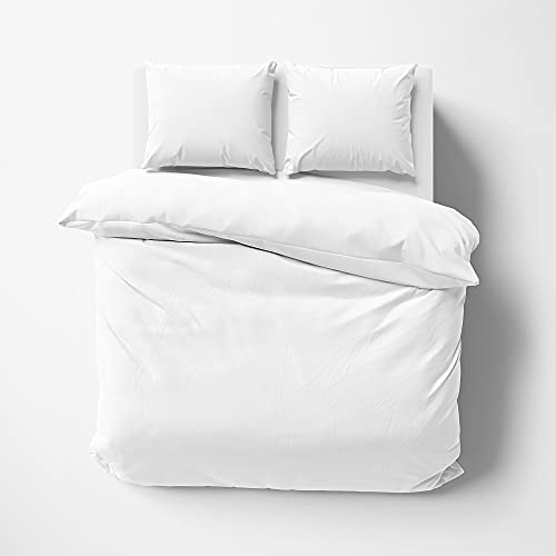 Book Cover Kotton Culture Premium Duvet Cover 100% Egyptian Cotton 600 Thread Count with Zipper & Corner Ties Luxurious Bedding (Oversized King, White)