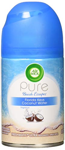 Air Wick Pure Freshmatic Refill Automatic Spray, Pure Florida Keys Coconut Water, 1ct, Air Freshener, Essential Oil, Odor Neutralization, Packaging May Vary