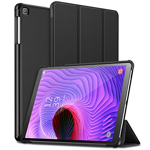 Infiland Samsung Galaxy Tab A 10.1 2019 Case, Ultra Slim Tri-Fold Shell Cover Compatible with Samsung Galaxy Tab A 10.1 Inch Model SM-T510/SM-T515 2019 Release Tablet, Black