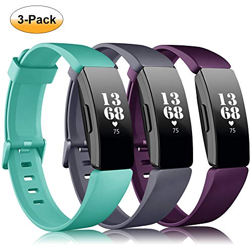 findway Compatible with Fitbit Inspire HR Bands/Inspire Band, Inspire Accessories Silicone Soft Bracelet Sport Strap Women Men Wristbands Compatible for Fitbit Inspire & Inspire HR Fitness Tracker.