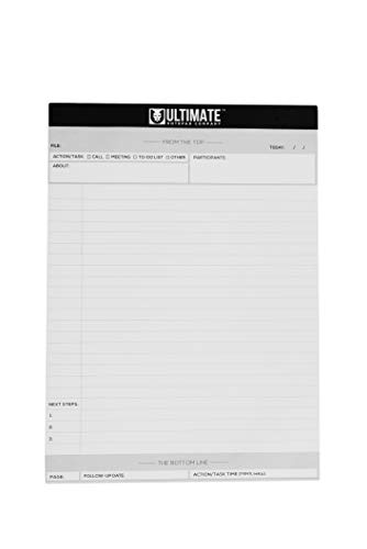 Ultimate Legal Pad (8.5 x 11) (3 Pack) Professional List Writing and Organizational Support | Legal Rule, Quality Paper | Pre-Numbered Lines, Summary, Actionable Fields