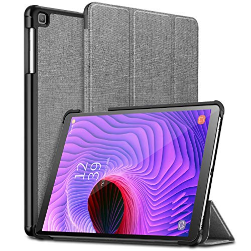 Infiland Samsung Galaxy Tab A 10.1 2019 Case, Ultra Slim Tri-Fold Shell Cover Compatible with Samsung Galaxy Tab A 10.1 Inch Model SM-T510/SM-T515 2019 Release Tablet, Gray