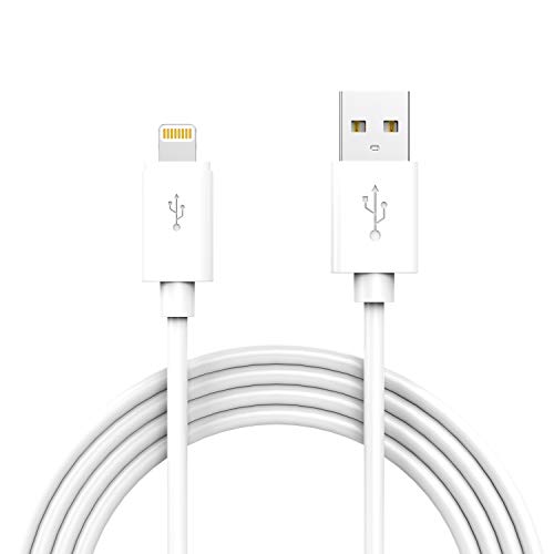 Book Cover iPhone Charger MFi-Certified Lightning Cable - Made for iPhone X / 8/8 Plus / 7/7 Plus / 6/6 Plus / 5S (6FT White)