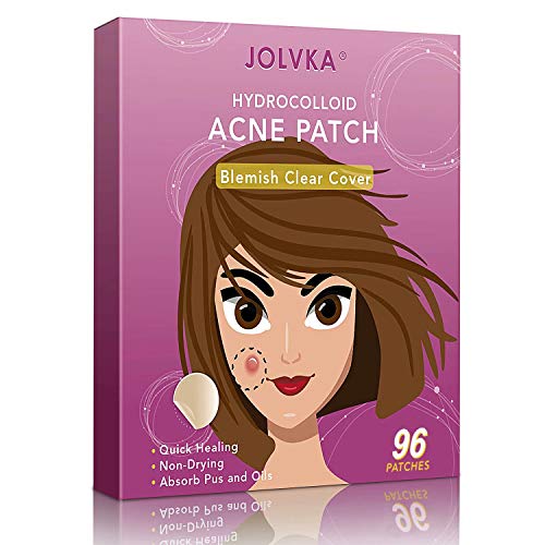 Book Cover Acne Pimple Patch (96 Patches), Absorbing Hydrocolloid Spot Dots Treatment Master, Tea Tree Oil