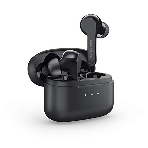 Soundcore Liberty Air True Wireless Earphones with Charging Case, Bluetooth 5, 20 Hour Playtime, Touch Control Earbuds, Graphene Enhanced Sound, Noise Cancelling Microphones and Secure Fit (Black)