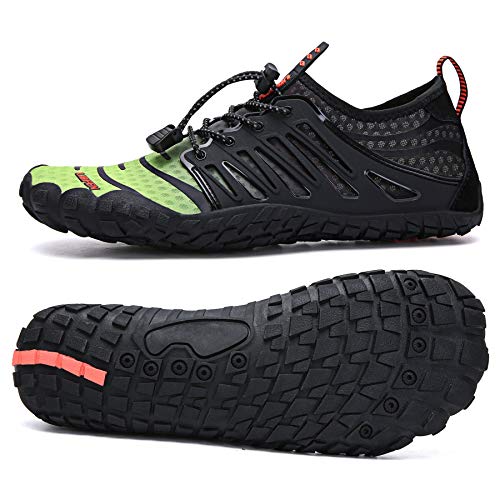 Book Cover UBFEN Mens Womens Water Shoes Aqua Shoes Swim Shoes Beach Sports Quick Dry Barefoot for Boating Fishing Diving Surfing with Drainage Driving Yoga Upstream