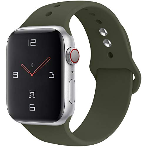 YOUKEX Sport Band Compatible with Watch 38mm 40mm 42mm 44mm,Soft Silicone Strap Replacement Wristbands Compatible with Watch Sport Series 4 Series 3 Series 2 Series 1 Edition