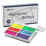 Madisi Highlighters, Chisel Tip, Assorted Colors, Bulk Pack, 72-Count