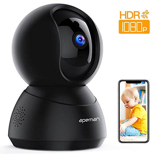 APEMAN Pet Camera,WiFi Camera 1080P,Baby Monitor,Home Indoor Camera with Super Night Vision, 2-Way Audio and Motion Tracking/Detection, Wireless Security IP Camera Works with Alexa