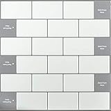 STIQUICK TILES Peel and Stick Backsplash - for Kitchen Decorative Tiles (Subway MonoWhite)