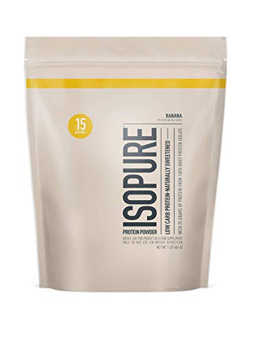 Isopure Naturally Flavored, Keto Friendly Protein Powder, 100% Whey Protein Isolate, Flavor: Natural Banana, 1 Pound