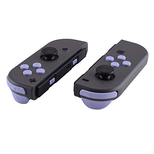eXtremeRate Light Violet Replacement ABXY Direction Keys SR SL L R ZR ZL Trigger Buttons Springs, Full Set Buttons Repair Kits with Tools for Nintendo Switch & Oled Joy-con - JoyCon Shell NOT Included