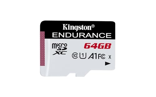 Kingston SDCE/64 GB High Endurance microSD Card 64 GB, Black/ White