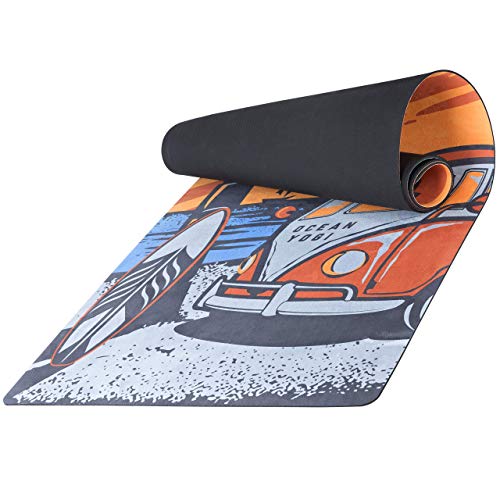 Ocean Yogi Yoga Mat Ideal Mat for Men's and Women's Hot Yoga, Bikram and Ashtanga Practice | Excellent Quality | with Strap | Ships in Eco-Friendly Box | Sunset Boulevard