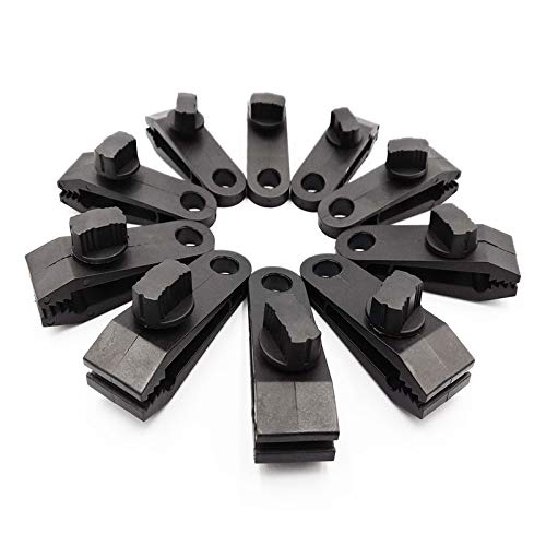 Fortuning's JDS Tarp Clips, Heavy Duty Thumb Screw - Strong Lock Grip Tent Clamps for Tarps, Awnings, Outdoor Camping, Caravan Canopies, Car Covers, Swimming Pool Covers (10 pcs)