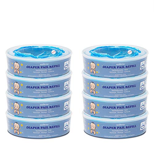 Signstek Diaper Pail Refills for Diaper Genie Pails,2160 Count,8-Pack