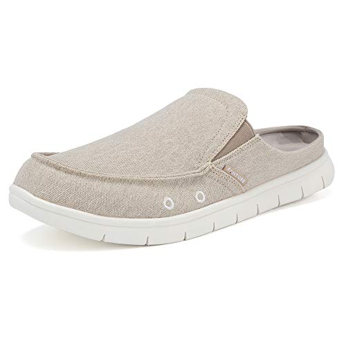 FANTURE Men Loafer Slip On Sneakers Casual Comfort Lightweight Travel Stretch Canvas Shoes-U418WMT006-black-M-43