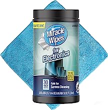 Book Cover MiracleWipes for Electronics Cleaning - Screen Wipes Designed for TV, Phones, Monitors and More - Includes Microfiber Towel - (30 Count)