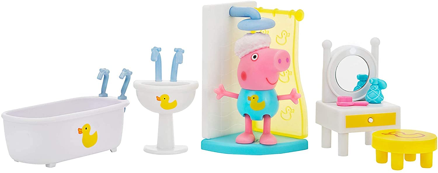 Book Cover Peppa Pig Little Spa Playset, 6 Pieces - Includes Bathtime Peppa Figure, Mirror & Room Accessories - Toy Gift for Kids - Ages 2+