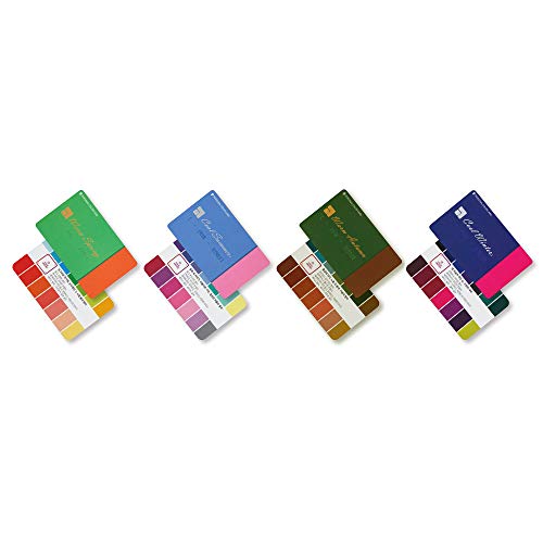 Book Cover itcolor Seasonal Color Swatch Palette Guide Card (4 Cards) Finding Right Color For Me Color Harmony Combination Fashion Hair Makeup Clothes Adviser Guide Shopping Portable Business Card Size