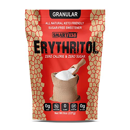 Smart138 - Erythritol Sweetener, Keto Friendly, Gluten-Free, Sugar-Free, Non-GMO, Sugar Substitute (Granular, 8oz)