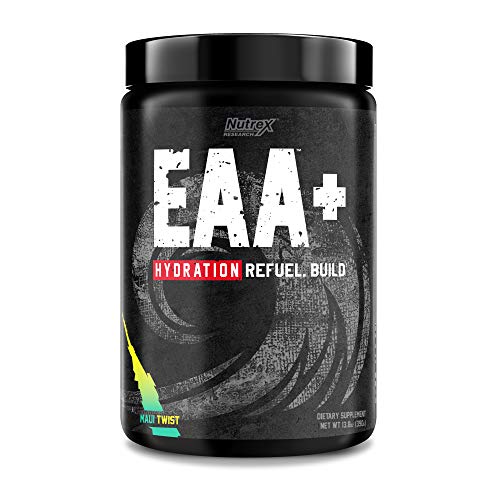 Nutrex Research EAA Hydration | EAAs + BCAAs Powder | Muscle Recovery, Strength, Muscle Building, Endurance | 8G Essential Amino Acids + Electrolytes | Maui Twist Flavor 30 Serving