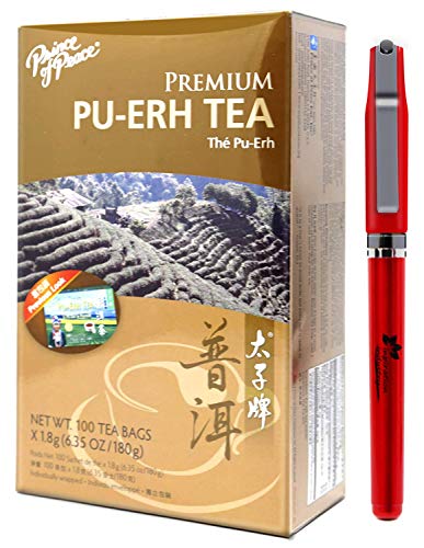 Book Cover Prince Of Peace Premium Pu-Erh Tea, 100 Tea Bags net wt. 6.35oz with Free Inspiration Industry Logo Pen (1-Pack)