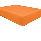 NTBAY Microfiber Queen Fitted Sheet, Wrinkle, Fade, Stain Resistant Deep Pocket Bed Sheet, Orange