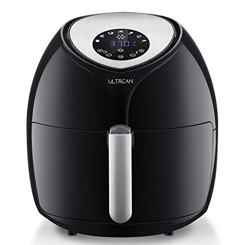 Ultrean Large Air Fryer 8.5 Quart, Electric Hot Airfryer XL Oven Oilless Cooker with 7 Presets, LCD Digital Touch Screen and Nonstick Detachable Basket, UL Certified, Cook Book, 1-Year Warranty, 1700W (Black)