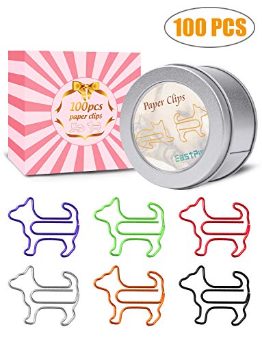 Paper Clips, Funny Dog Shape Paperclips for Office Supply School Student, Secret Santa Gifts, Gag Gifts for Pet Lovers and Women Gifts(100 pcs) (100)