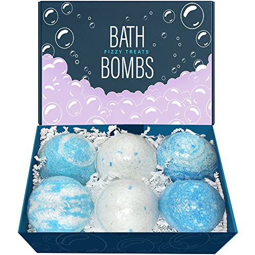 MAJESTIC PURE Bath Bombs for Women & Men - USA Made, Bath Bomb Set of 6, Fizzies Made with 100% Pure Essential Oils, Coconut Oil & Shea Butter, Luxury Bubble Bath & Spa - Birthday & Mothers Day Gifts