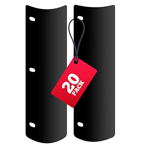 Curved Sheet Lifters, Durable Easy Flow, 11" x 3", Lifts Sheets Over Rings and Protects Sheets from Tearing, Fit Standard 3-Ring Binders, Black (20 Pack)