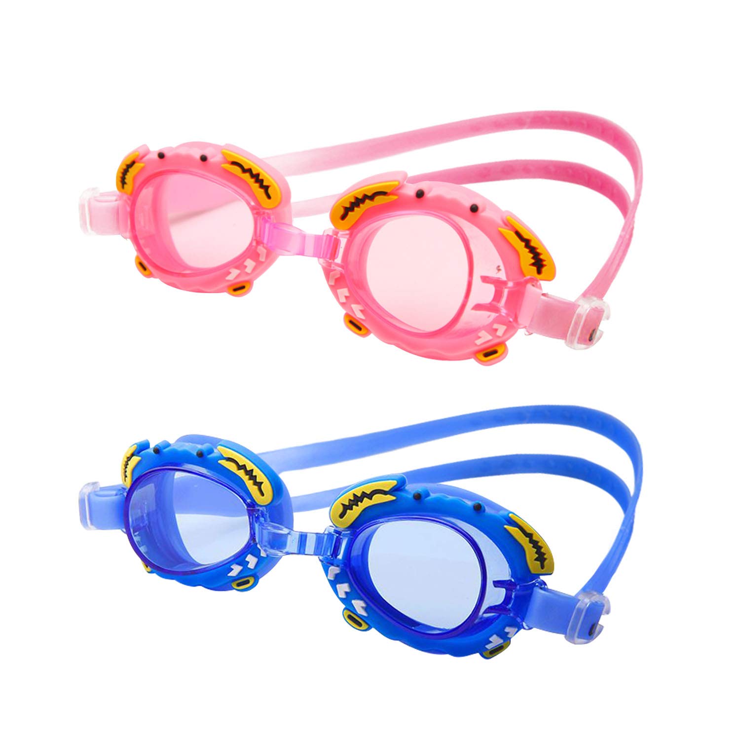 FRAME YI Swim Goggles,Pack of 2 Swimming Goggles Anti-Fog, No Leak, Ear Plugs Included, Goggles for Women Men Adult Youth Teen Kids