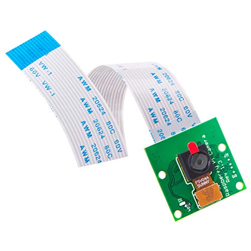 AuviPal 5 Megapixels Raspberry Pi Camera Module 1080p OV5647 Sensor with 6 inch 15 Pin Ribbon Cable for Model A/B/B+, Pi 2, 3, 3B+ and Pi 4