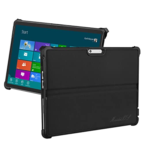 Surface Pro 7/6/Pro 5(2017) Pro4 Case,Microsoft Surface Case Multiple Angle Viewing Business Cover for Microsoft Surface with Pen Holder Compatible with Type Cover Keyboard Black Maiddos