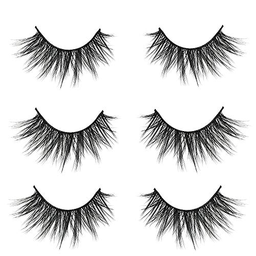 VGTE False Eyelashes Fluffy Wispy Curly Natural Faux Mink Lashes 3D Reusable Lightweight Short Fake Eye Lashes 16MM 10 Pairs Pack