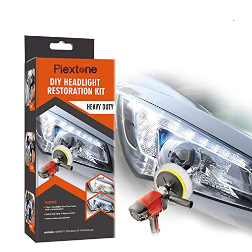 Plextone Professional Headlight Restoration Kit DIY Headlamp Brightener Car Care Repair kit Head Lense Clean