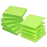 Early Buy Pop Up Sticky Notes 3x3 Refills Self-Stick Notes 6 Pads, Solid Color, 100 Sheets/Pad (Green)