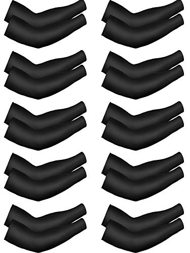Mudder Unisex UV Protection Arm Sleeves Cooling Arm Sleeves Ice Silk Arm Cover Sleeves for Cycling Jogging Outdoors Wearing (Color Set 3)
