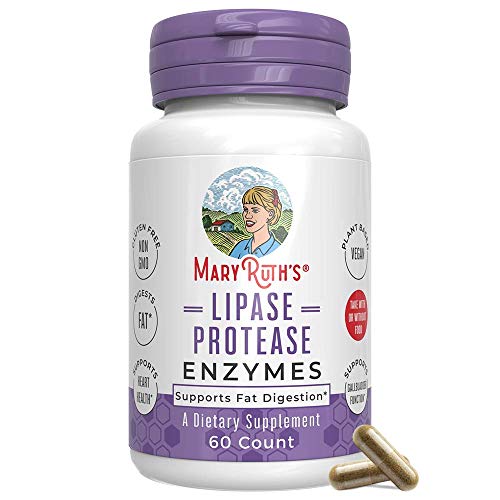 Book Cover Ultra Lipase Enzymes for Liver Detox & Fat Digestion by MaryRuth's - Digestive Enzymes Supporting Healthy Cholesterol Levels and Nutrient Absorption - Vegan Lipase Protease Supplement - 60 Count
