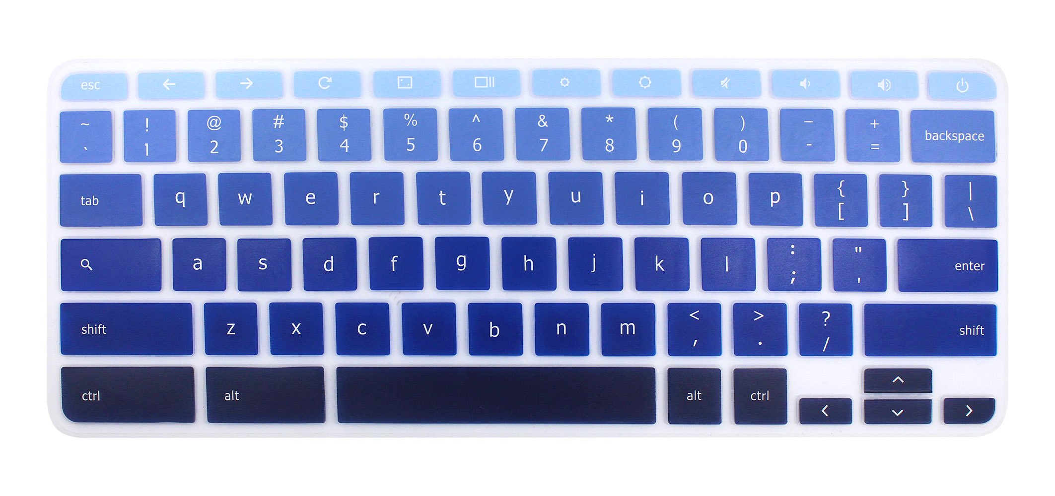 Keyboard Cover Skin Compatible for 11.6" Lenovo Chromebook C330, 11.6" Lenovo Flex 11 Chromebook, 11.6" Lenovo Chromebook N20 N21 N22 N23 100e 300e 500e, 14" Lenovo Chromebook N42 N42-20 - Ombre Blue Compatible for 11.6" Lenovo Chromebook O