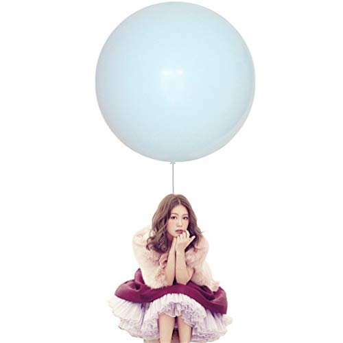 36 Inch Big Round Balloons 5 Pack Macaron Blue Thick Giant Balloons for Photo Shoot Wedding Baby Shower Birthday Party Decorations by IN-JOOYAA