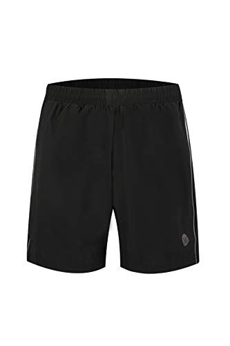Rabrgab Men's 2-in-1 Workout Running Shorts Quick Dry Lightweight Gym Shorts Men Athletic Shorts with Zip Pockets Black