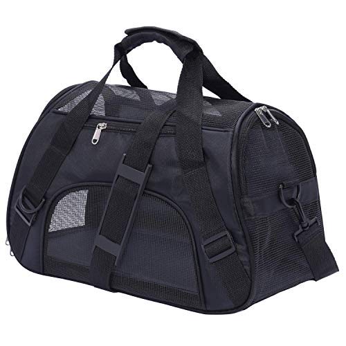 PPOGOO Pet Travel Carriers with Support Soft-Sided for Cats and Dogs Airline Approved Non-Toxic Odorless Old2SmallBack