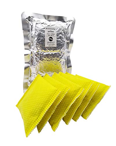 BUYBUYGO 6-Pack 300g Car Air Freshener, Charcoal Air Purifying Bags, Odor Eliminators, Naturally Activated Carbon Car Air Purifier, Odor Neutralizer Bags for Refrigerators and Other Tight Spaces