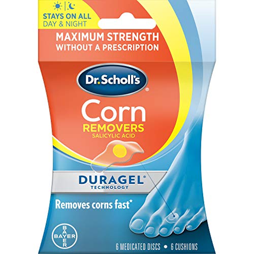 Dr. Scholl's CORN Remover with Duragel Technology, 6ct (One Size)//Removes Corns Fast & Provides All-Day Cushioning Pain Relief