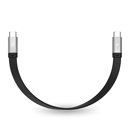 USB C to USB C Cable, DockCase USB C Data Transfer Cable, USB 3.1 Gen 2 10Gbps (0.72ft), 4k Video Monitor & 100W Fast Charging for MacBook Pro, iPad Pro 2018 and 2020 ,Samsung Galaxy T5 LaCie SSD
