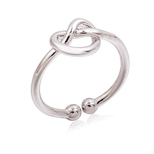 Orcbee_Simple Knot Open Adjustable Ring Gift for Women (Gold)