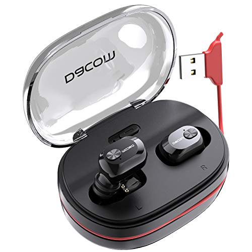 DACOM Wireless Headphones Bluetooth 5.0 True Wireless Earbuds, 72H Playtime TWS Bluetooth Earphones with Mic,1100mAh Backup Charging Case Built in Unique Charging Cable (2019 Newest Upgraded Version)