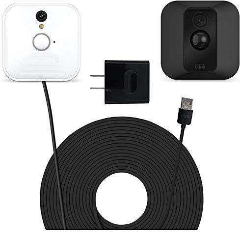 Charging Cable for Blink XT/XT 2 (Black 20 ft.) - Indoor Weatherproof Blink XT Power Cable - Micro USB Charger Outdoor Blink XT Camera - Power Adapter for Blink XT2- Security Camera Cord by Sully